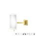 Sanco LED Cosmetic mirrors Μεγεθυντικός καθρέπτης x3 με LED PVD χρυσό ορείχαλκο γυαλιστερό MRLED-305-PVD-02PL