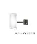 Sanco LED Cosmetic mirrors Μεγεθυντικός καθρέπτης x3 με LED PVD gun metal γυαλιστερό MRLED-305-PVD-05PL