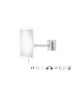 Sanco LED Cosmetic mirrors Μεγεθυντικός καθρέπτης x3 με LED PVD νίκελ ατσάλι MRLED-305-PVD-11BR