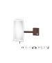 Sanco LED Cosmetic mirrors Μεγεθυντικός καθρέπτης x3 με LED Wenge ανάγλυφο MRLED-305-Α75