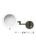 Sanco LED Cosmetic mirrors Μεγεθυντικός καθρέπτης x3 με LED Σκούρο μπρονζέ ματ MRLED-701-DM25