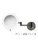 Sanco LED Cosmetic mirrors Μεγεθυντικός καθρέπτης x3 με LED PVD gun metal γυαλιστερό MRLED-701-PVD-05PL