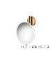 Sanco LED Cosmetic mirrors Μεγεθυντικός καθρέπτης x5 με LED PVD θερμό μπρονζέ γυαλιστερό MRLED-764-PVD-01PL