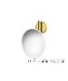 Sanco LED Cosmetic mirrors Μεγεθυντικός καθρέπτης x5 με LED PVD χρυσό ορείχαλκο γυαλιστερό MRLED-764-PVD-02PL