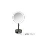 Sanco LED Cosmetic mirrors LED Επικαθήμενος Καθρέπτης μεγεθυντικός x3 PVD gun metal γυαλιστερό MRLED-903-PVD-05PL