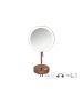 Sanco LED Cosmetic mirrors LED Επικαθήμενος Καθρέπτης μεγεθυντικός x3 Χάλκινο ματ MRLED-903-Μ26