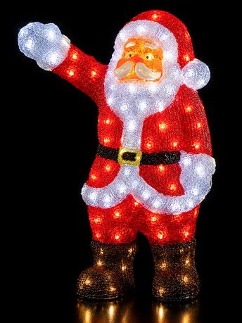 450Led 3D Φωτιζόμενος Ακρυλικός Άγιος Βασίλης Με Μετασχηματιστή IP44 90(Η)cm Lianos 59158