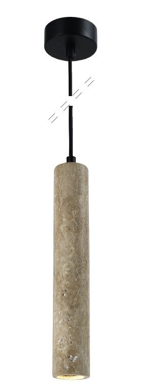 InLight Κρεμαστό φωτιστικό γκρι από travertine marble 1XGU10 D:7,5 x 30cm 4090