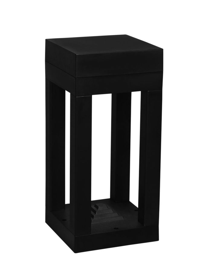 Εδάφους μοντέρνο 4γωνο πλαστικό D-285 BLACK GU10 Heronia 32-0105