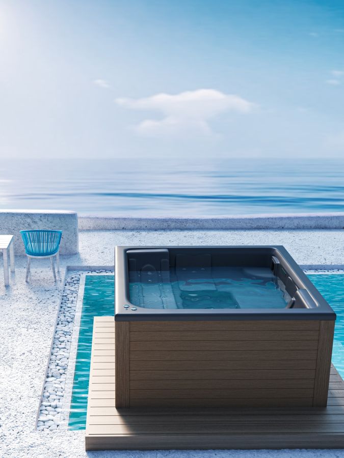 Sanitec SPA Riviera 4656-darkbrown-white-matte