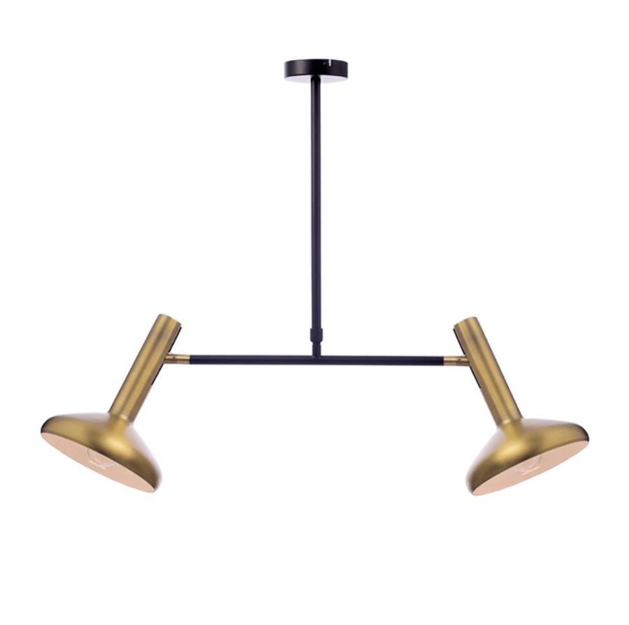 ΚΡΕΜΑΣΤΟ Φ/Σ 2ΧΕ27 ΟΡΕΙΧΑΛΚΟ+ΜΑΥΡΟ 69Χ20XΗ92CM SHERLOCK ACA AR4182P69BB