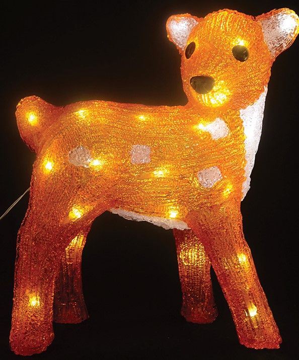 40Led 3D Φωτιζόμενο Ακρυλικό Ελάφι Με Μετασχηματιστή Ip44 ,40(Η)cm Lianos 80154