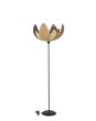 HFLB-70 FLOOR LAMP BLACK-RATTAN ΟΡΘΟΣΤΑΤΗΣ ΦΥΛΛΑ Heronia 31-1394