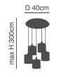 SE21-BL-B10-BL5-SH2 ADEPT PENDANT Grey Shade Pendant+ HOMELIGHTING 77-9028