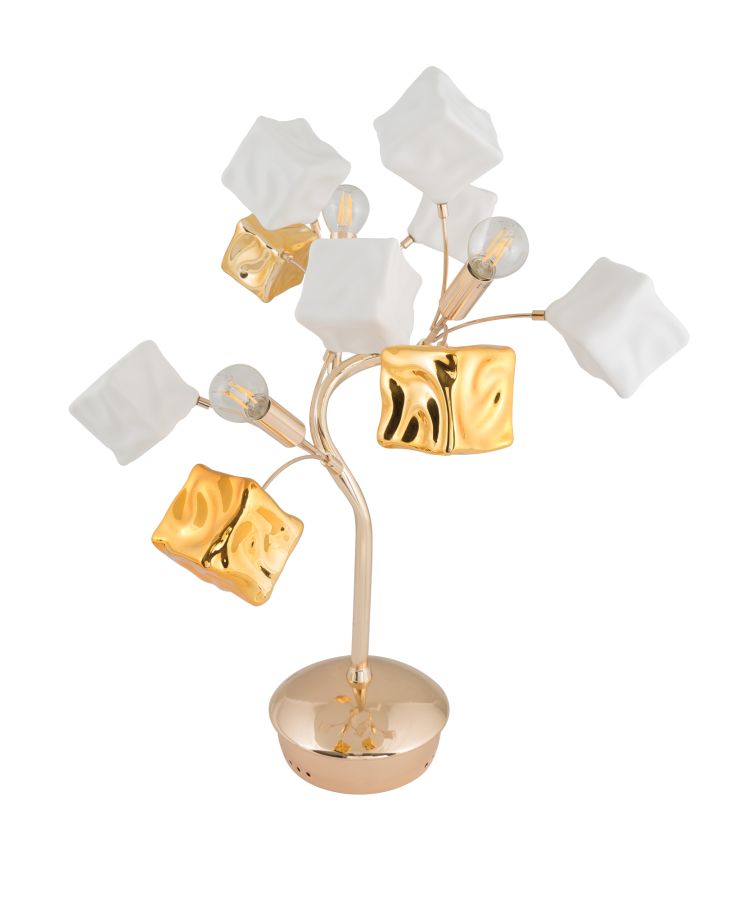 TLC 781-3 ΕΠΙΤΡΑΠΕΖΙΑ ΛΑΜΠΑ 3/Φ ΚΥΒΑΚΙΑ ΧΡΥΣΑ ΚΑΙ ΛΕΥΚΑ 3ΧΕ14 ARlight 0214032