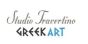 Νιπτήρας Χειροποίητος  Επκαθήμενος 40*39*13,5 εκ. Travertino Χρυσαφί με ρινίσματα χρυσόσκονης  "ΜΥΡΩΝΑΣ" 90044