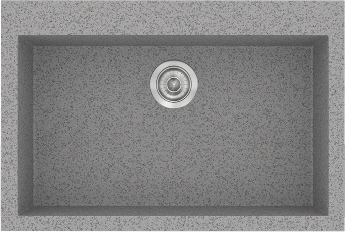 Sanitec Νεροχύτης 338 Classic 70×50 338-04-Granite-Grey
