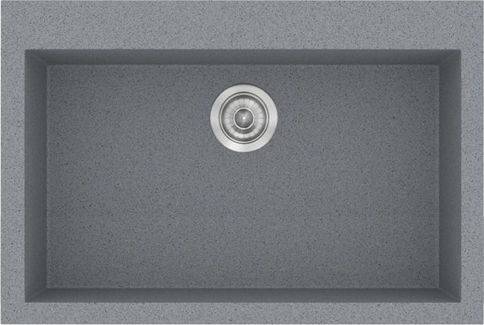 Sanitec Νεροχύτης 338 Classic 70×50 338-17-Metallic-Silver