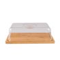Βάαη Τυριών 24x18x7,5cm με Πλαστικό Καπάκι Estia Home Art Bamboo Essentials 01-12960