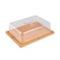 Βάαη Τυριών 24x18x7,5cm με Πλαστικό Καπάκι Estia Home Art Bamboo Essentials 01-12960