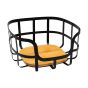 Φρουτιέρα 24x24x12,7cm Μεταλλική Μαύρη Estia Home Art Bamboo Essentials 01-13226