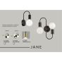 Απλίκα Μονόφωτη 100xP140xH230mm 1xE27 Μέταλλο Μαύρο Viokef Jane 4232900