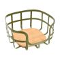 Φρουτιέρα 24x24x12,7cm Μεταλλική Λαδί Estia Home Art Bamboo Essentials 01-14162