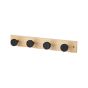 Κρεμάστρα Επιτοίχια Ξύλινη 4 Θέσεων 40x6x6cm Estia Home Art Bamboo Essentials 02-18337