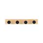 Κρεμάστρα Επιτοίχια Ξύλινη 4 Θέσεων 40x6x6cm Estia Home Art Bamboo Essentials 02-18337