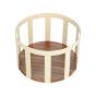 Φρουτιέρα 24x24x12,7cm Μεταλλική-Ξύλο Ακακίας Estia Home Art Bamboo Essentials Ivory 01-24772