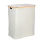 Καλάθι Απλύτων 144lt 56x37x68cm με Καπάκι & 2 Mesh Bags Γκρι Estia Home Art Bamboo Essentials 02-26974