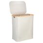 Καλάθι Απλύτων 144lt 56x37x68cm με Καπάκι & 2 Mesh Bags Γκρι Estia Home Art Bamboo Essentials 02-26974