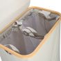 Καλάθι Απλύτων 144lt 56x37x68cm με Καπάκι & 2 Mesh Bags Γκρι Estia Home Art Bamboo Essentials 02-26974