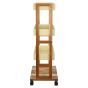 ΤρόλεΪ Αποθήκευσης Ξύλινο 4 Επιπέδων 40x30x38cm Estia Home Art Ivory 01-24970