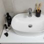 Αντλία Σαπουνιού Μαύρη Stoneware 310ml 7x7x18cm Estia Home Art Myst 02-26851
