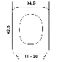 Κάλυμμα Λεκάνης B.T Τετράγωνο Λευκό 34,5x42,5cm Οπές 11-20cm Κάθετο βίδωμα Ideal Standard Conca 0085  
