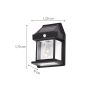 Απλίκα Επίτοιχη Ηλιακή LED 10W 3CCT 3000-6000K 800lm Solar Wall Light Black Color it-Lighting Faber 80204411S