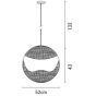 ΦΩΤΙΣΤΙΚΟ ΚΡΕΜΑΣΤΟ ΜΟΝΟΦΩΤΟ Ε27 Φ18X18X52 RATTAN (ΨΑΘΙΝΟ) ARTE ILLUMINA KAI Eurolamp 144-33002