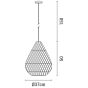 Φωτιστικό Κρεμαστό Ø37xH200cm 1xE27 Rattan Ψάθα Λευκό Eurolamp 144-33018