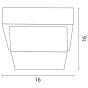ΑΠΛΙΚΑ ΤΟΙΧΟΥ ΤΕΤΡΑΓΩΝΗ LED 12W 160X160X100 3000K IP65 ΜΑΥΡΗ PRO ARTE ILLUMINA Eurolamp 145-20203