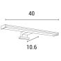 ΦΩΤΙΣΤΙΚΟ ΜΠΑΝΙΟΥ 8W 3000K 400X106X42 IP44 ΝΙΚΕΛ ARTE ILLUMINA NERO Eurolamp 145-21506