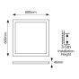 ΦΩΤΙΣΤΙΚΟ ΕΞΩΤΕΡΙΚΟ BACKLIGΗΤ UGR19 60X60  27-34-40-48W 4000Κ 220-240V/AC ΜΑΥΡΟ Eurolamp 145-56244