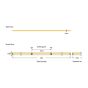 Ταινία Led Cob IP65 10m 8w 220V 3000K 360lm/m Eurolamp Pro 145-72702