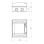 ΠΙΝΑΚΑΣ ΕΞΩΤΕΡΙΚΟΣ LUX 1Χ6 IP65 PE+N Eurolamp 151-25133
