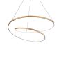Φωτιστικό Κρεμαστό Ø800x240xΗ2240mm Led Dimmable 55w 3000K 6100lm Brushed Brass Ideal Lux Oz SP D80 Dali 304595