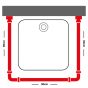 Βραχίονας Μπάνιου Γωνιακός 170x80cm Ø28mm Aluminium Chrome Sealskin 276669005
