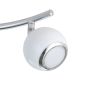 Σποτ Δίφωτη Ράγα L34xH10cm 2xGU10 2x2,8w 3000Κ 2x250lm Ατσάλι Νίκελ-Λευκό Eglo Bimeda 31002
