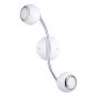 Σποτ Δίφωτη Ράγα L34xH10cm 2xGU10 2x2,8w 3000Κ 2x250lm Ατσάλι Νίκελ-Λευκό Eglo Bimeda 31002