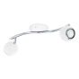 Σποτ Δίφωτη Ράγα L34xH10cm 2xGU10 2x2,8w 3000Κ 2x250lm Ατσάλι Νίκελ-Λευκό Eglo Bimeda 31002
