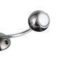 Σποτ Δίφωτη Ράγα L34xH10cm 2xGU10 2x2,8w 3000Κ 2x250lm Ατσάλι Νίκελ-Μαύρο Eglo Bimeda 31006